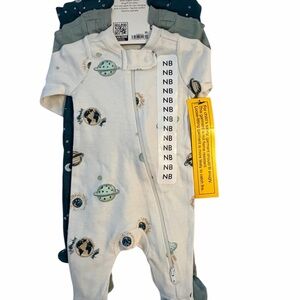 Newborn Baby 3 Pack Sleep & Play Organic Cotton NB New Set Boy Neutral